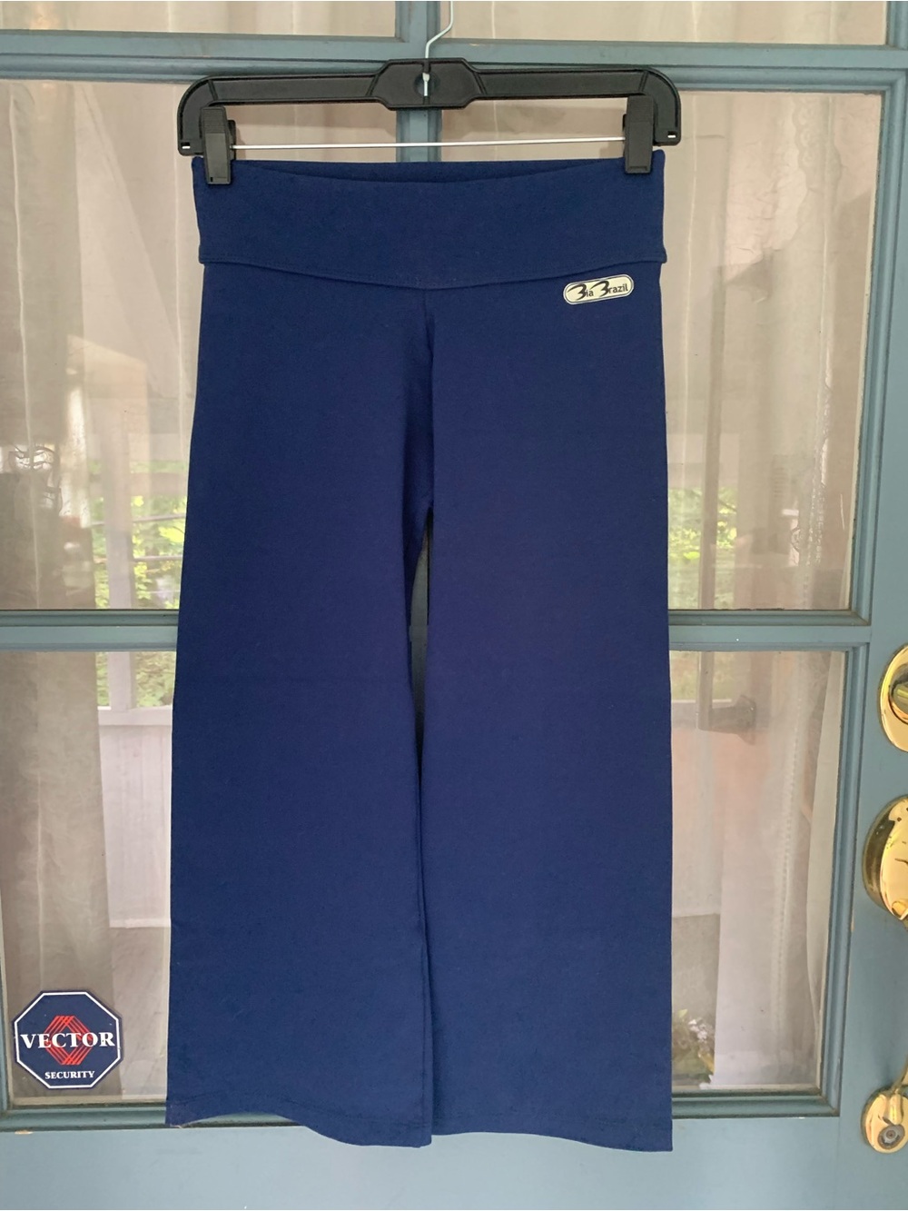 Bia Brazil Navy Wide-Leg Cropped Leggings
